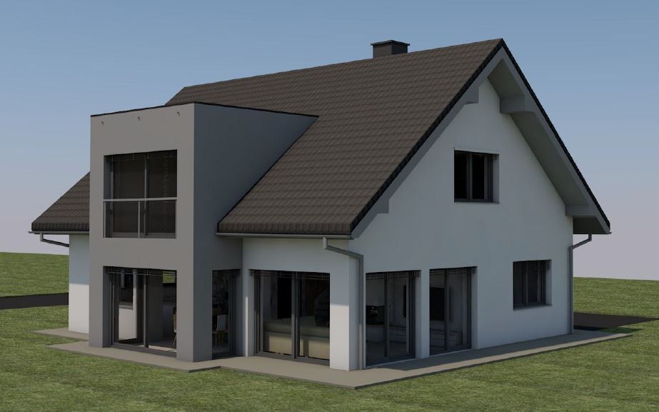 Fasada tipske hiše S90 Androjna Arprojekt